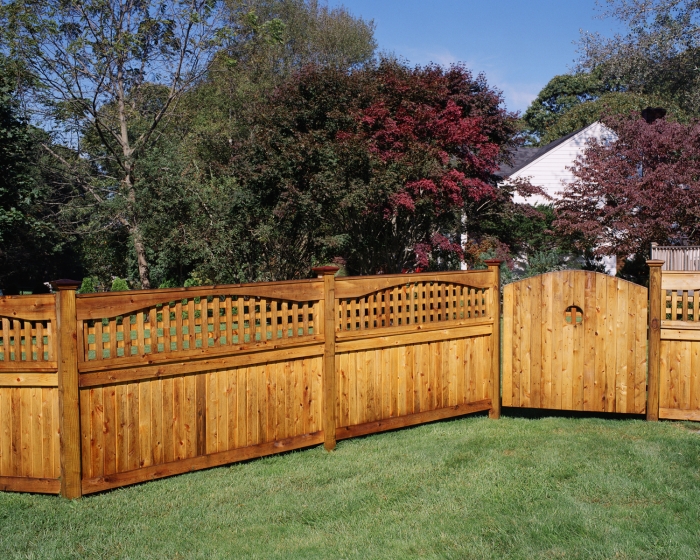 Tongue and Groove Cedar Style #507 W. Square Lattice Top