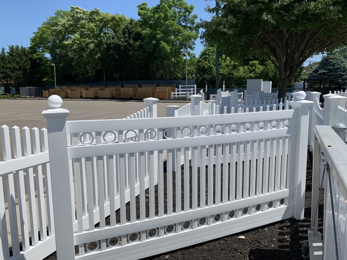 Pvc Picket Fence with Rings