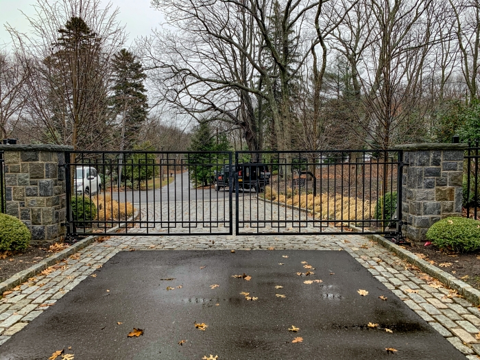 Custom Steel Ornamental Iron Gate - Faac In-Ground Operators