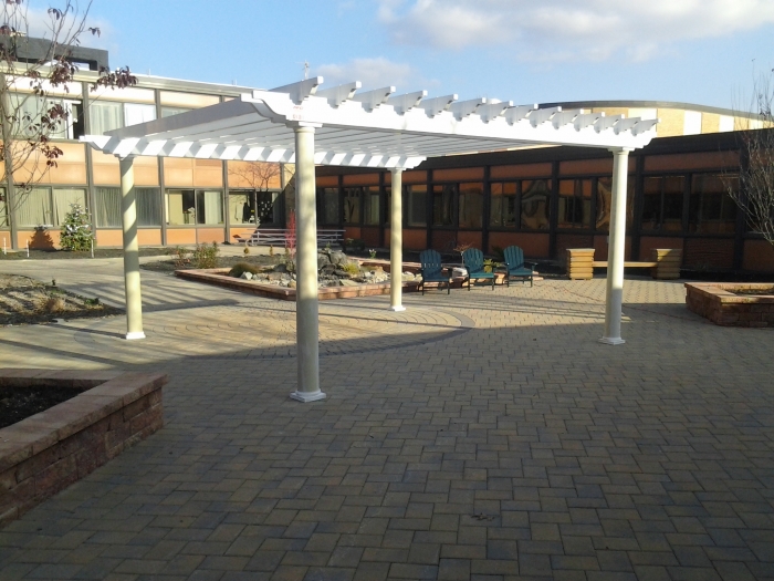 Large PVC Pergola for Seating Area