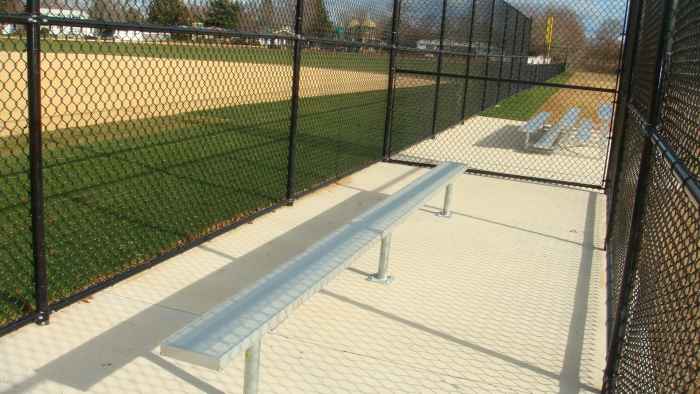 Black Chain Link Baseball Dugout Fence