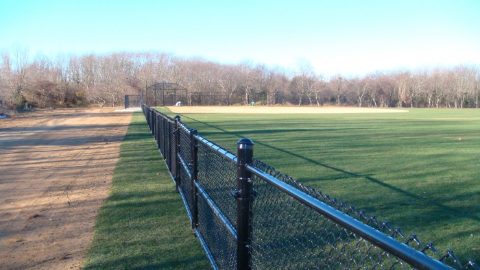 Black Chain Link Ballfield Fence