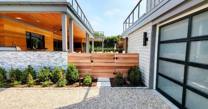 Custom Cedar Privacy Fence with Walk Gate