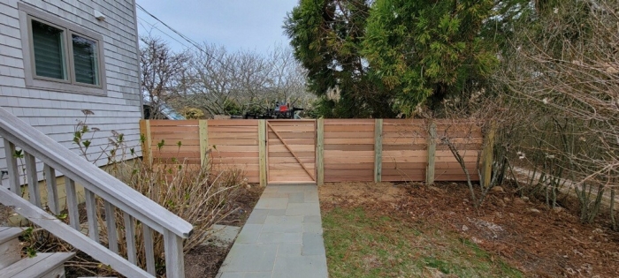 Horizontal Cedar Board Fence