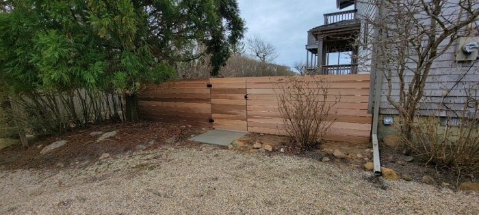 Horizontal Cedar Board Fence